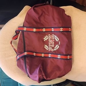 Pink duffle bag